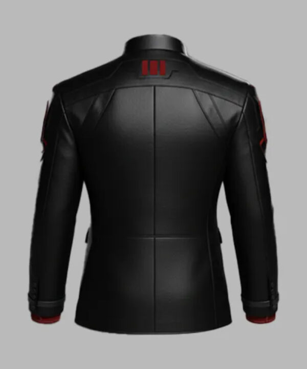 Male V Nomad Black Genuine Leather Blazer Jacket