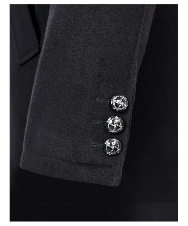 Men’s Black Wool Jacket – Button Down Collar Classic Style