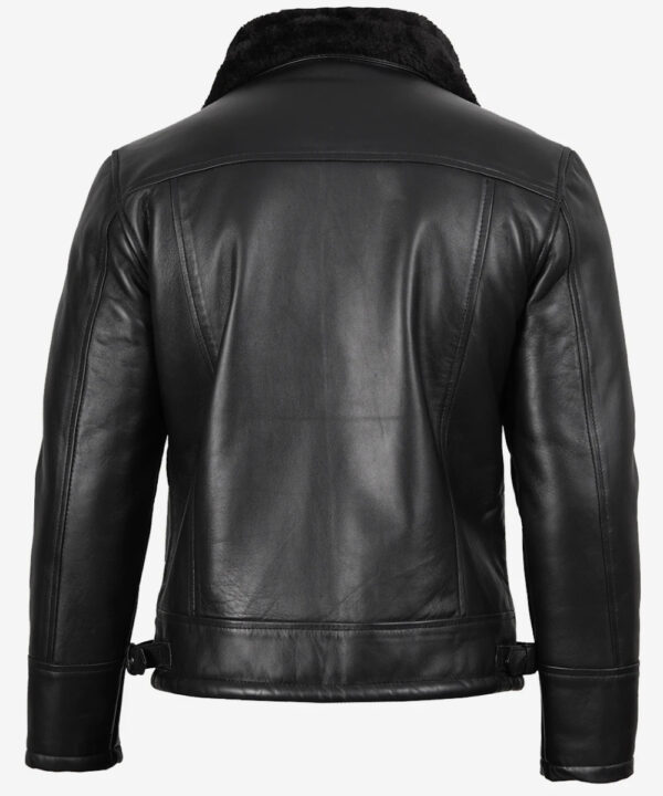 Men’s Black B3 Aviator Jacket – Faux Shearling Lined
