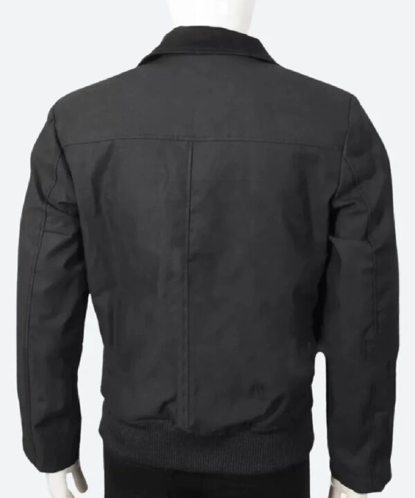 Men’s Black Cotton Jacket – Classic Casual Style