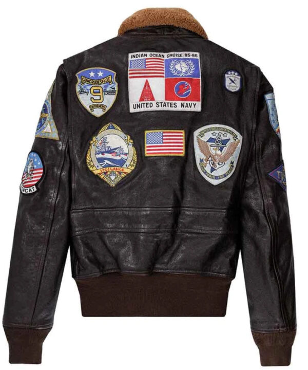 Men’s Black Navy Leather Flight Jacket – Aviator Style