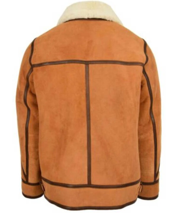 Men’s Brown B3 Shearling Aviator Jacket – Warm Flight Style
