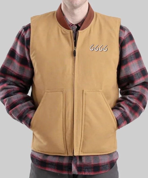 Men’s Brown Western Vest – Rugged Casual Style
