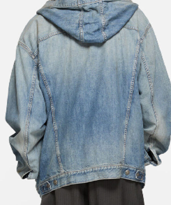 Men’s Denim Jacket with Hood – Relaxed Rugged Style