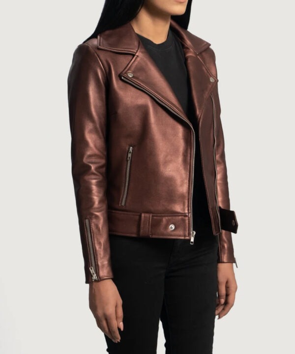 Men’s Maroon Leather Moto Jacket – Bold Biker Style