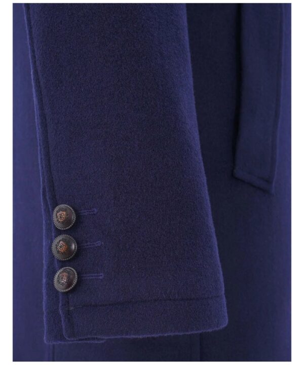 Men’s Plum Wool Jacket – Button-Down Collar for Winter
