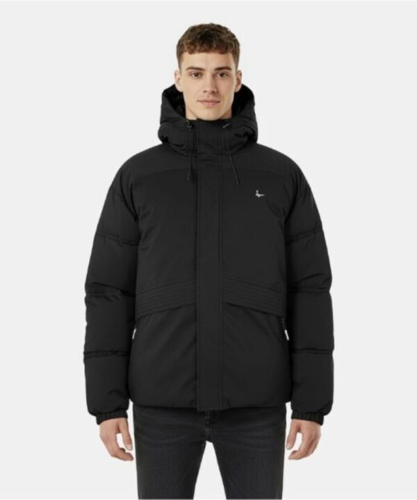 Men’s Short Hooded Puffer Jacket – Adjustable Hood Winter Style