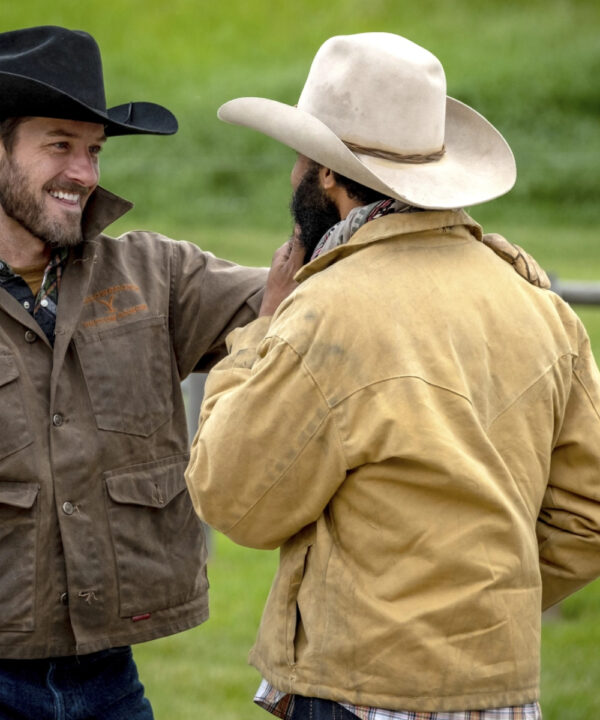 Men’s Tan Brown Cotton Jacket – Classic Western Casual Style