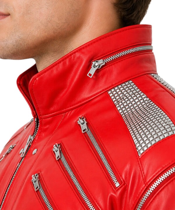 Michael Jackson Beat It Red Leather Jacket