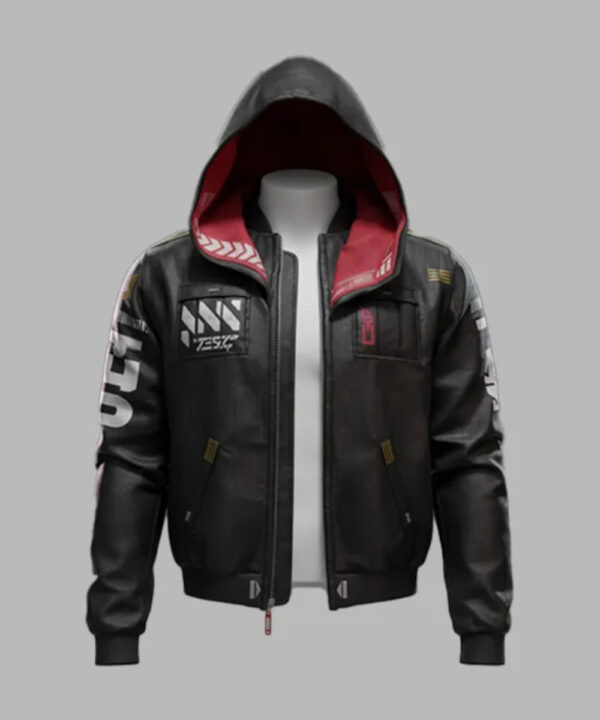Ninja Ghostrunner Black Hooded Cyberpunk Jacket