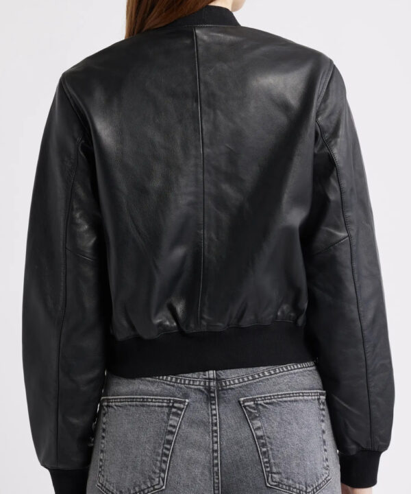 Orten Classic Genuine Leather Bomber Jacket