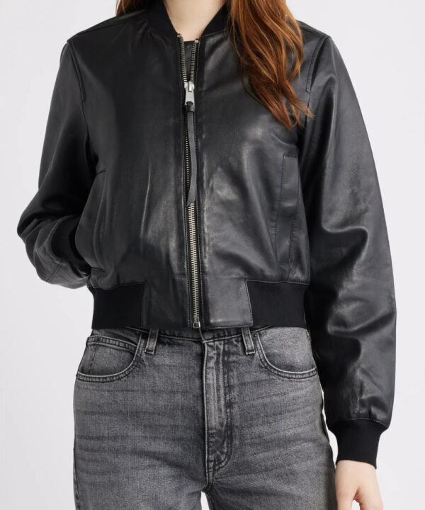 Orten Classic Genuine Leather Bomber Jacket