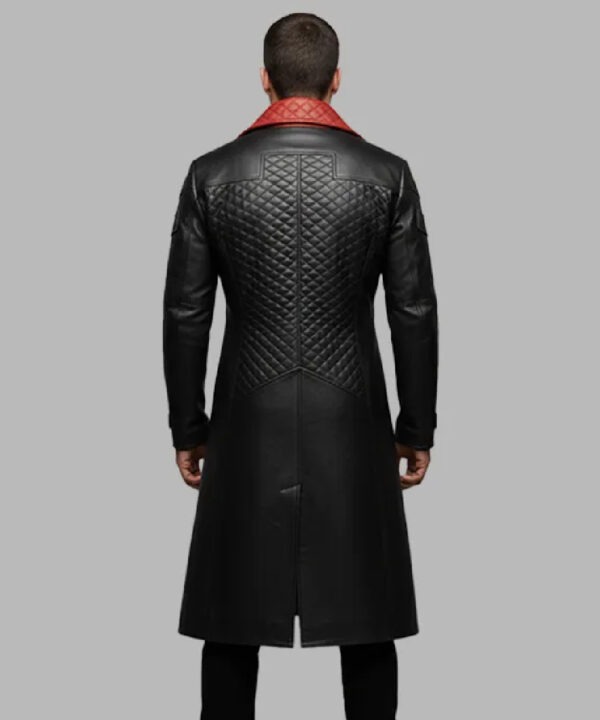 Phantom Liberty Black Leather Long Coat