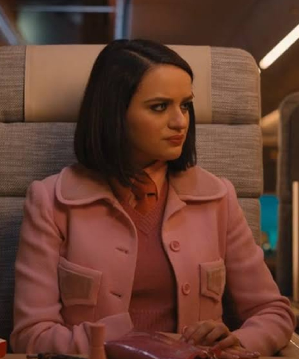 Prince Bullet Train Joey King Pink Wool Coat