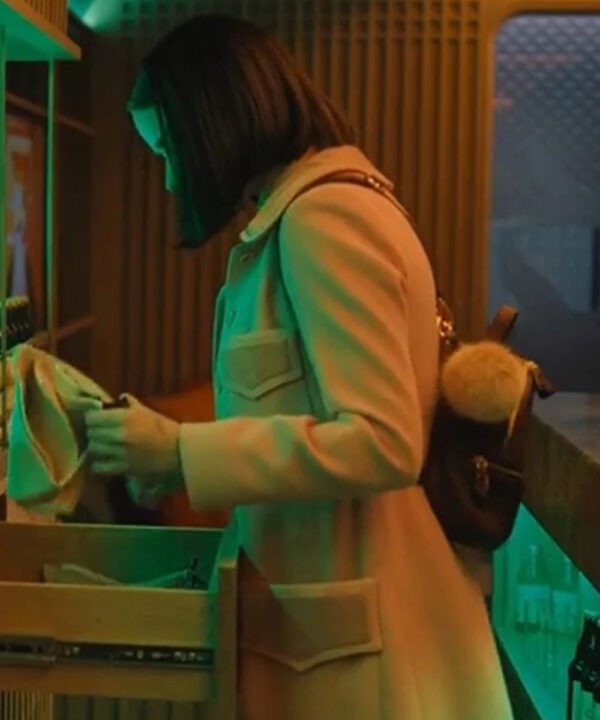Prince Bullet Train Joey King Pink Wool Coat