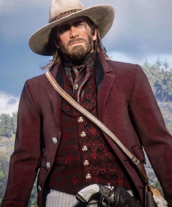 Red Dead Redemption 2 Frock Maroon Coat