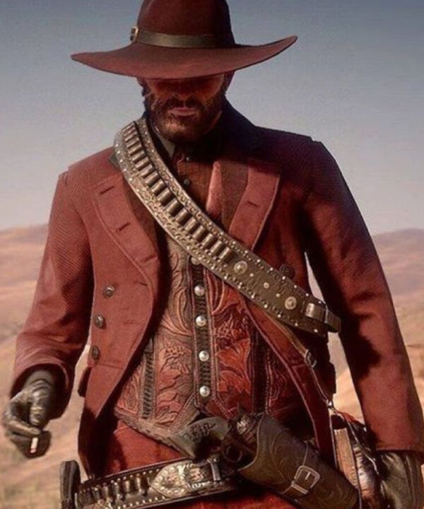 Red Dead Redemption 2 Frock Maroon Coat
