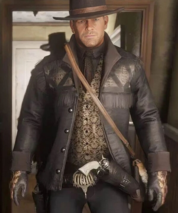 Red Dead Redemption 2 Gunslinger Black Fringe Jacket
