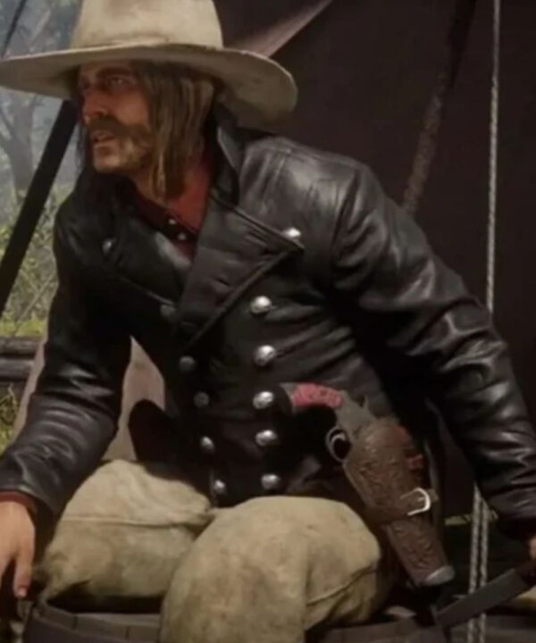 Red Dead Redemption 2 Micah Bell Tail Black Leather Jacket