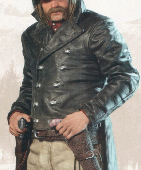 Red Dead Redemption 2 Micah Bell Tail Black Leather Jacket