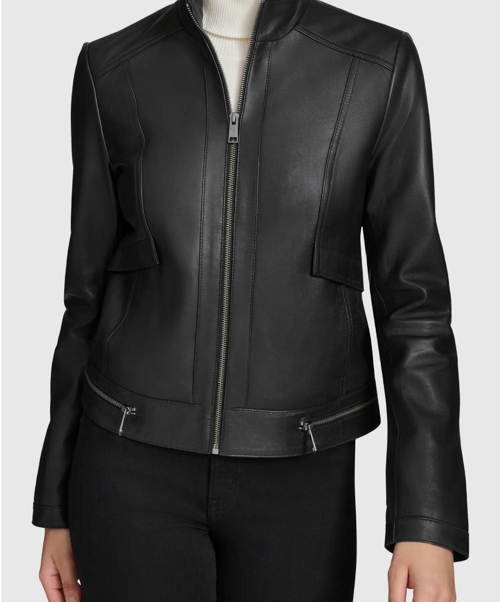 Rowan Faux Suede Leather Racer Jacket – Modern Style