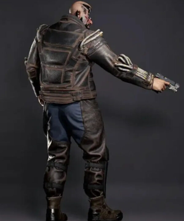 Royce Cyberpunk 2077 Black Genuine Leather Jacket