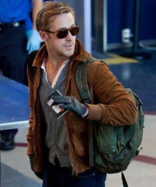 Ryan Gosling Blue Valentine Brown Suede Leather Jacket