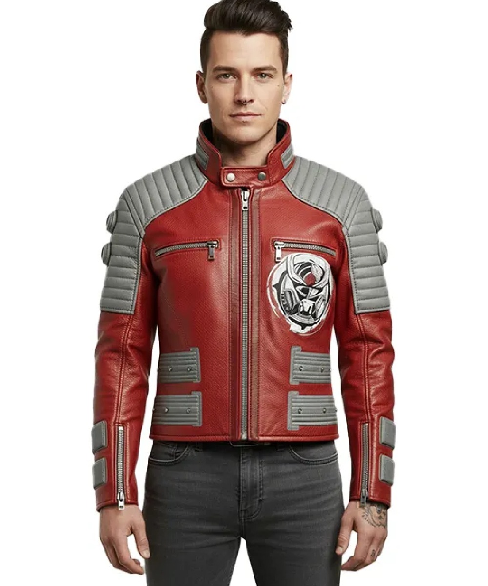Second Conflict Brown Genuine Leather Biker Jacket – Cyberpunk Style