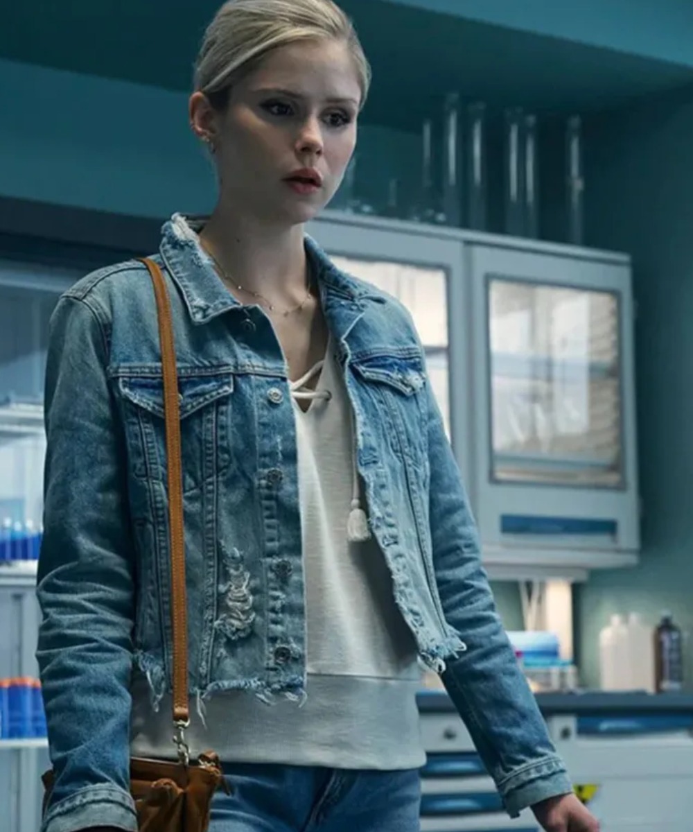 The Boys S03 Erin Moriarty Sky Blue Denim Trucker Jacket
