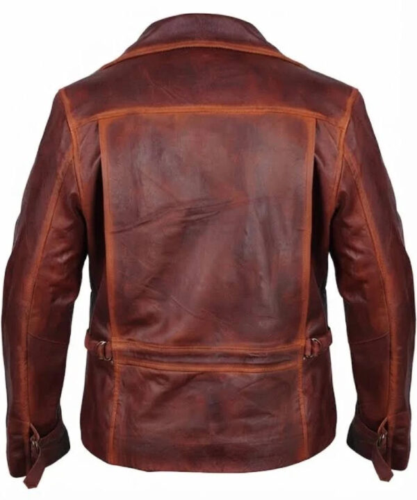 The First Avengers Distressed Real Leather Brown Jacket
