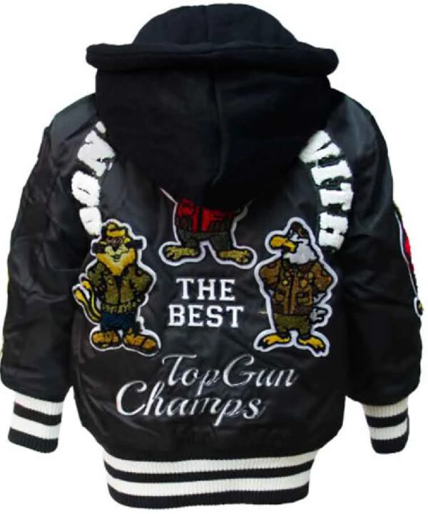 Top Gun Kids MA-1 Champs Black Bomber Jacket