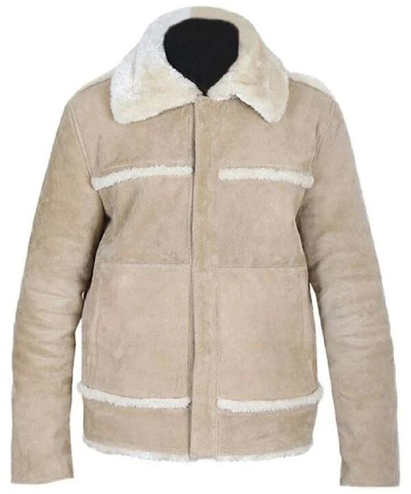 Walker Brown Shearling Leather Winter Jacket