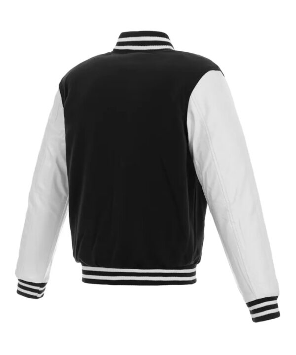 Washington Commanders Varsity Jacket – Black & White Fan Design
