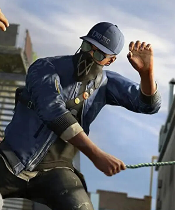 Watch Dogs 2 Marcus Holloway Blue Bomber Jacket