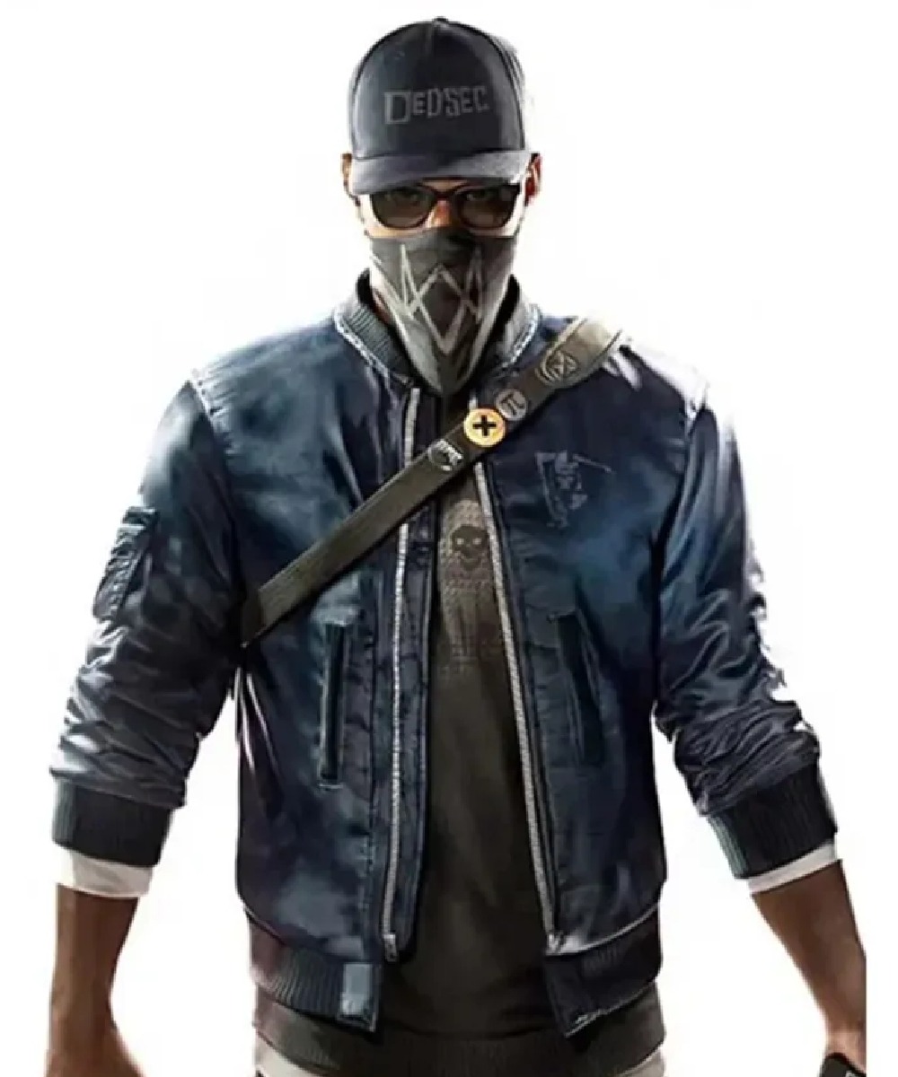 Watch Dogs 2 Marcus Holloway Blue Bomber Jacket