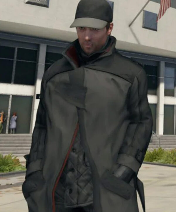 Watch Dogs Alone Long Leather Coat