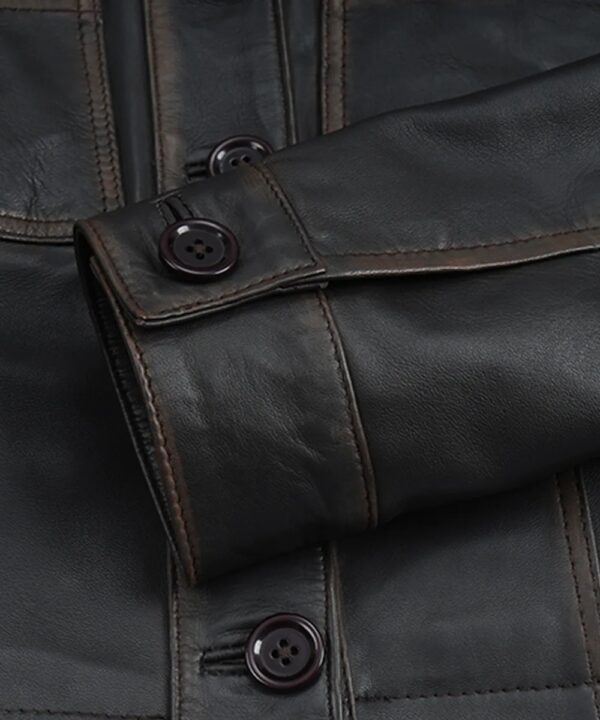 Women’s Brown Cropped Leather Jacket – Vintage-Inspired Style