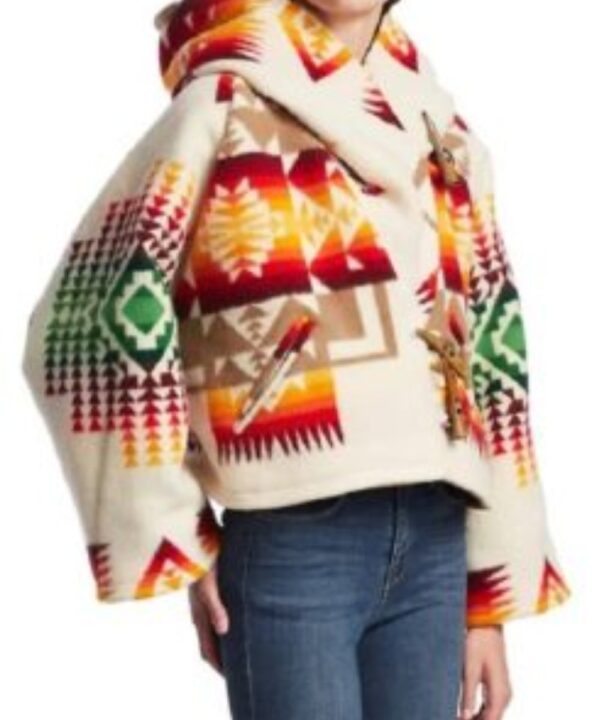 Women’s Aztec Hooded Poncho Coat – Southwestern Style