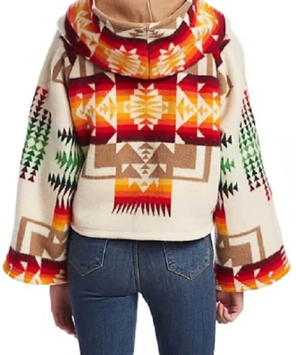 Women’s Aztec Hooded Poncho Coat – Southwestern Style