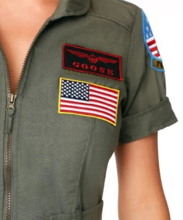 Women’s Olive Green Aviator Flight Costume Jacket