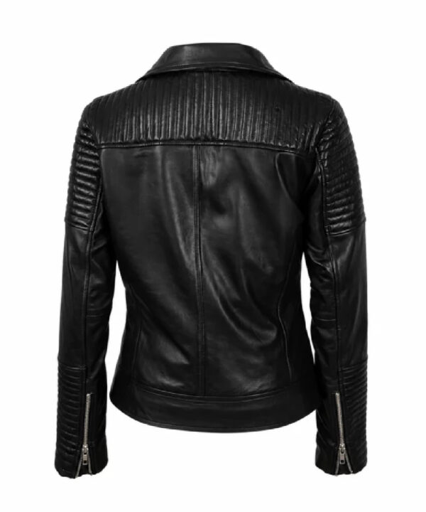 Women’s Black Leather Jacket – Classic Rugged Style