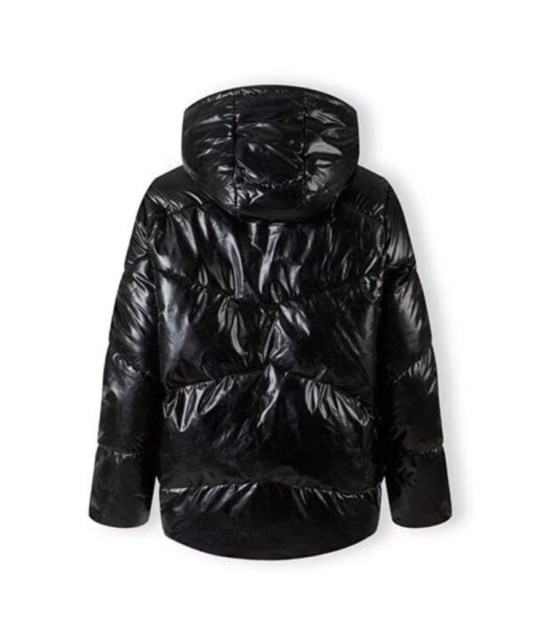 Women’s Black Quilted Jacket – Hooded Short Winter Style