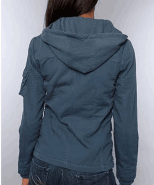 Women’s Blue Denim Jacket – Classic Casual Button-Front Style