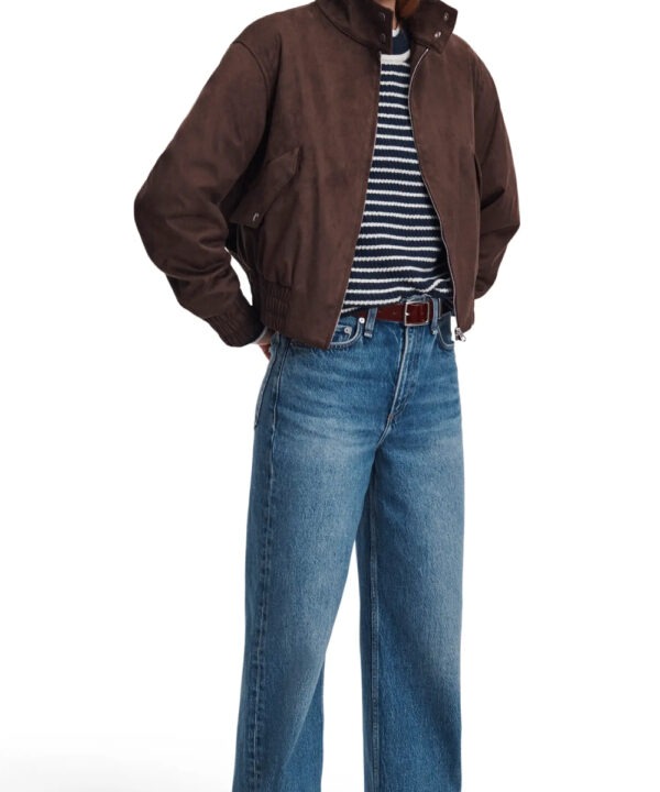 Women’s Faux Suede Bomber Jacket