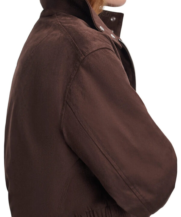 Women’s Faux Suede Bomber Jacket