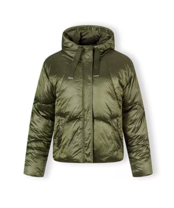Women’s Olive Padded Jacket – Cozy Hooded Winter Style