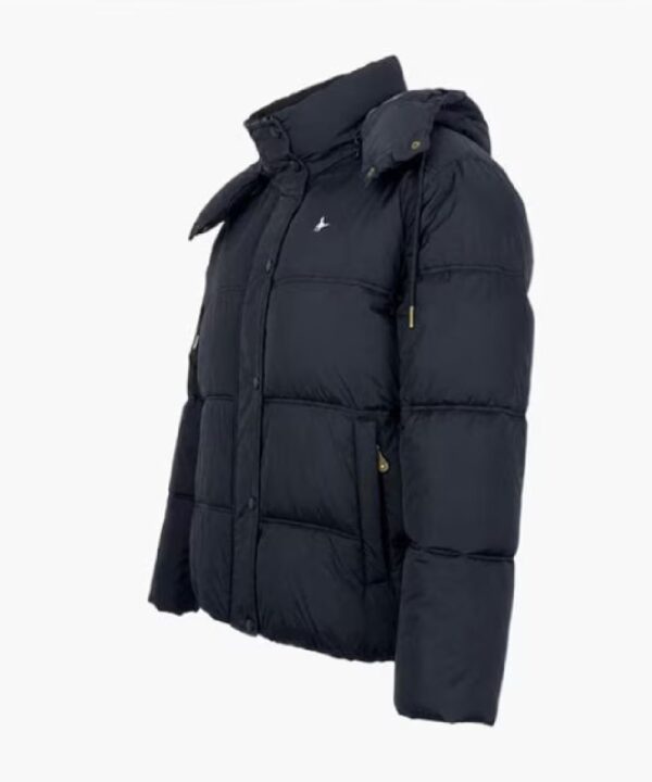 Women’s Short Puffer Jacket – Wind Resistant Detachable Hood