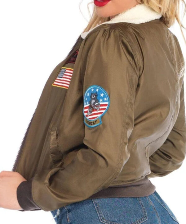 Women’s Top Gun Brown Flight Bomber Jacket