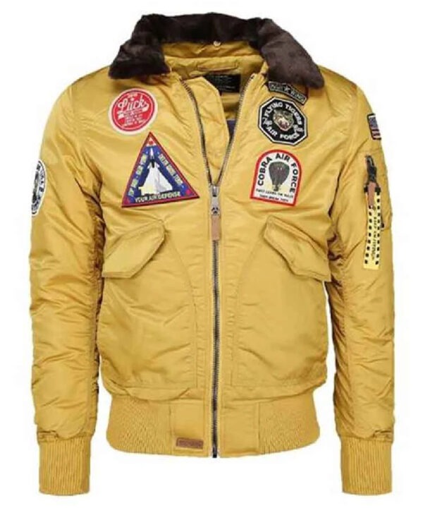 Yellow Flight Jacket – Classic Military Aviator Style