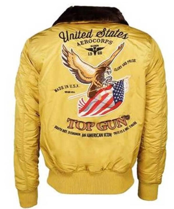 Yellow Flight Jacket – Classic Military Aviator Style